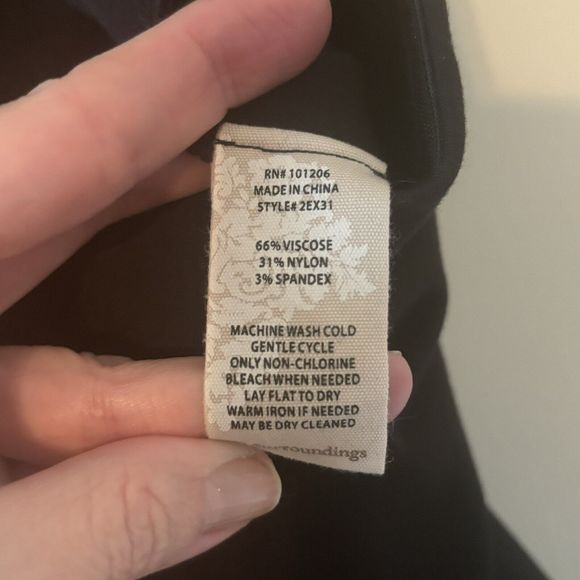 Soft Surroundings Black Perfect Ponte Flared Slit Wide Leg Pants Size Large - Picture 7 of 7